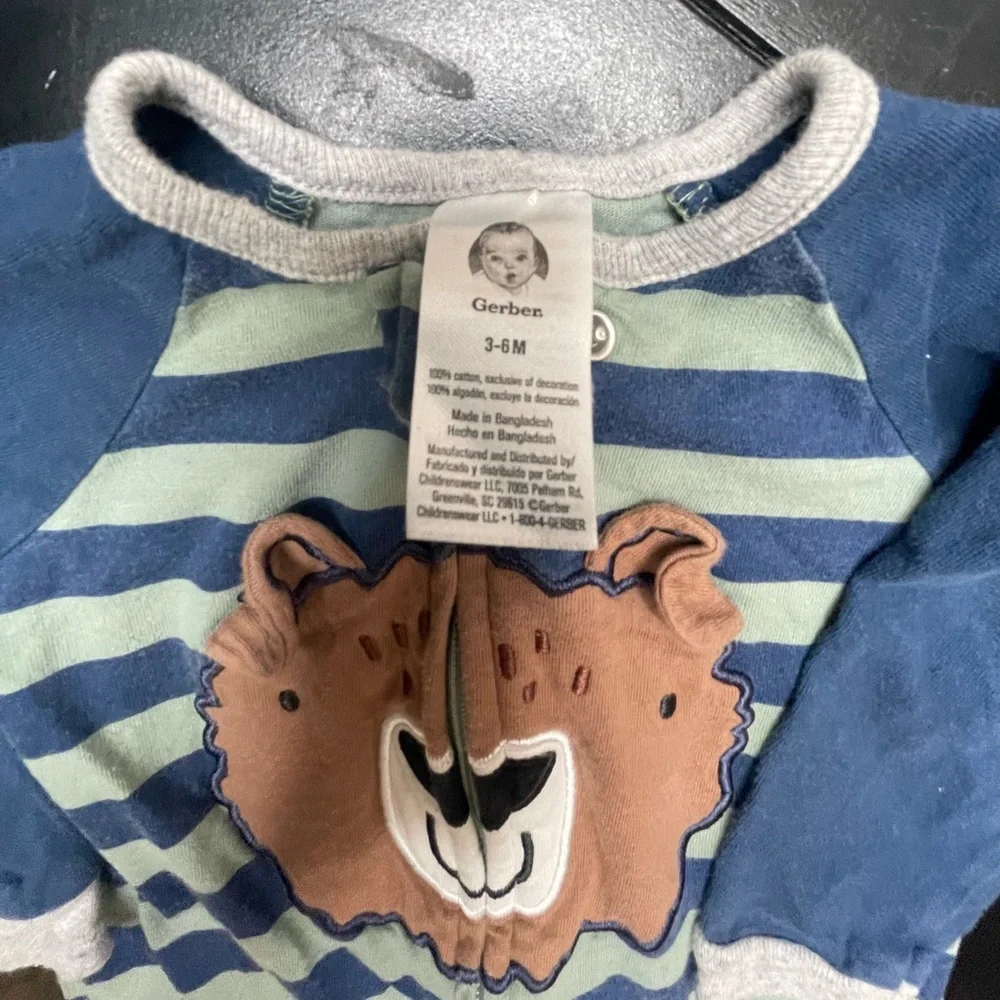 Baby Boy Bundle 3-6 months longsleeve  one piece sleepers